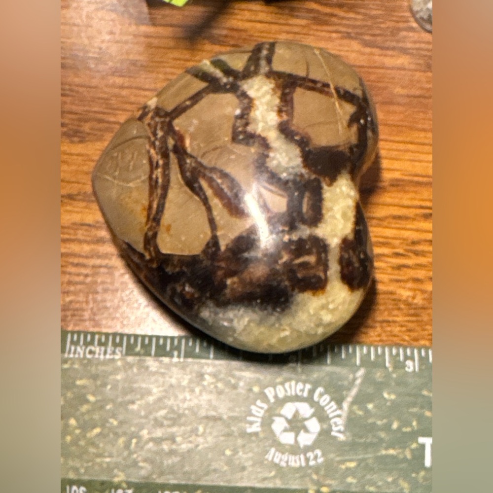 Beautiful Septarian heart shaped palm stone #2